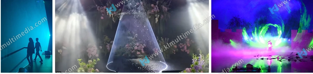 إسقاط الهولوغرام الضباب في الهواء الطلق