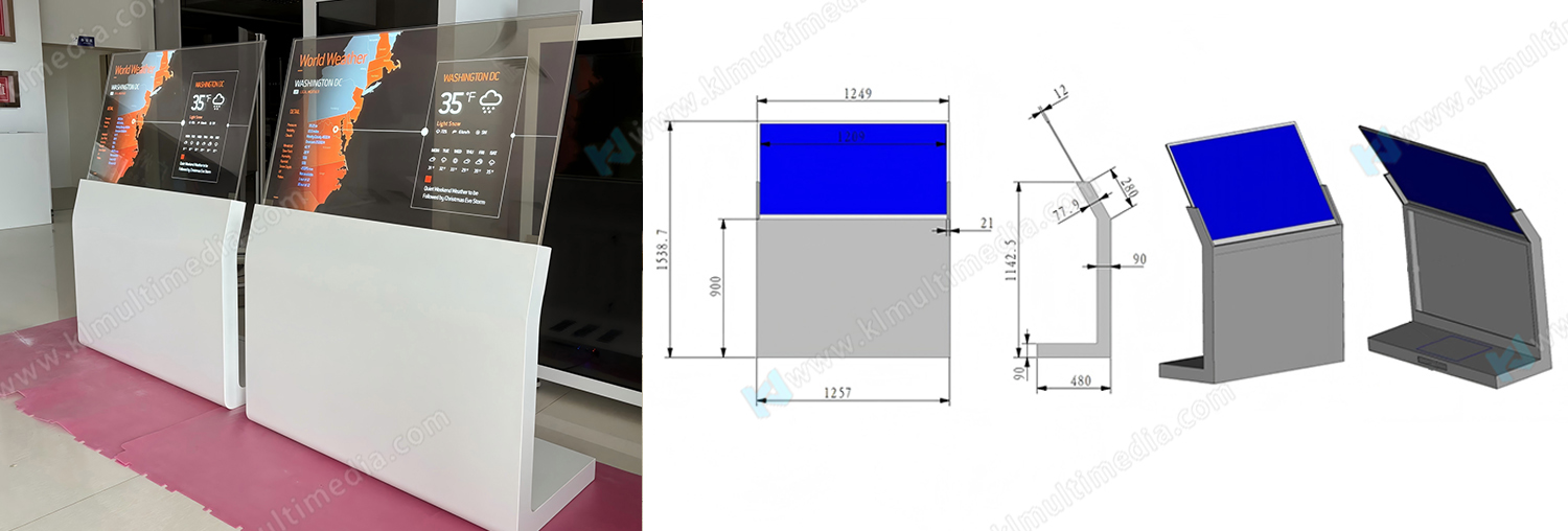 55 بوصة مائلة